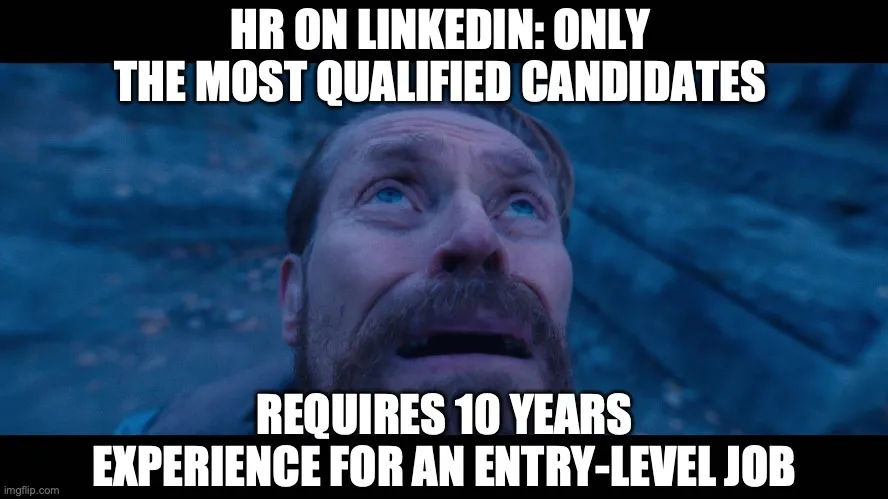 HR&#x27;s wants 10 years of experience for an entry level job.