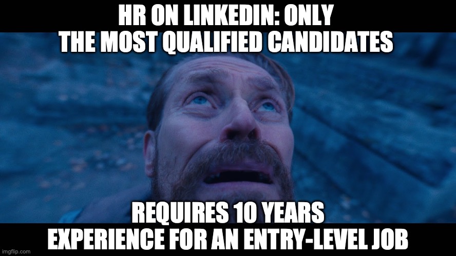 HR wants 10 years of experience for an entry level job.